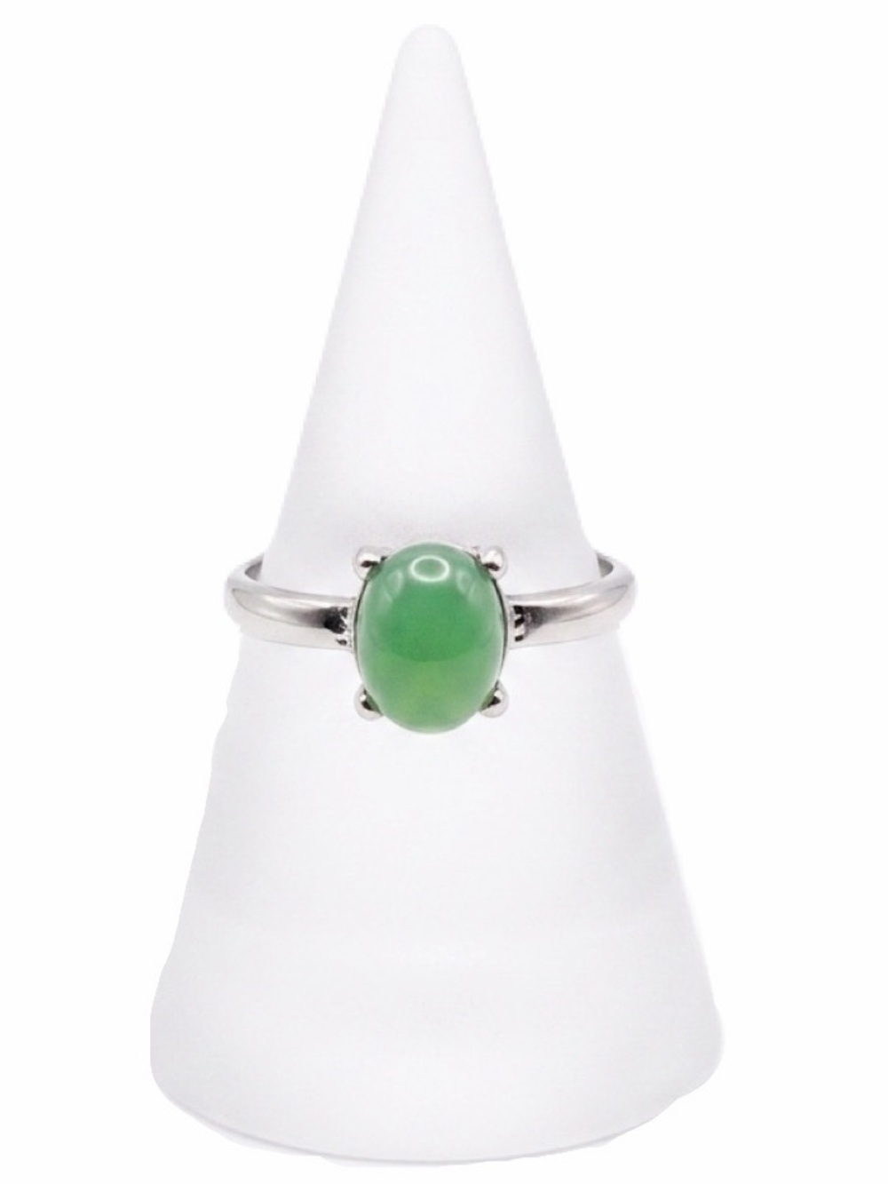 New Woman’s Handmade Native Minimalist Sterling Silver Natural Tsavorite Ring